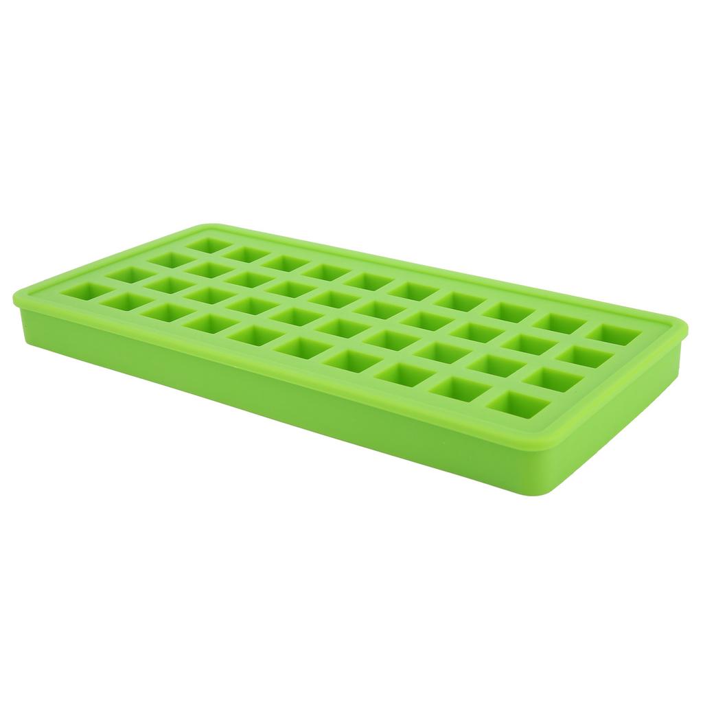 40Grids Silicone Ice Tray Square Shape Ice Cubes Maker Mold DIY Kitchen AccessoriesGreen