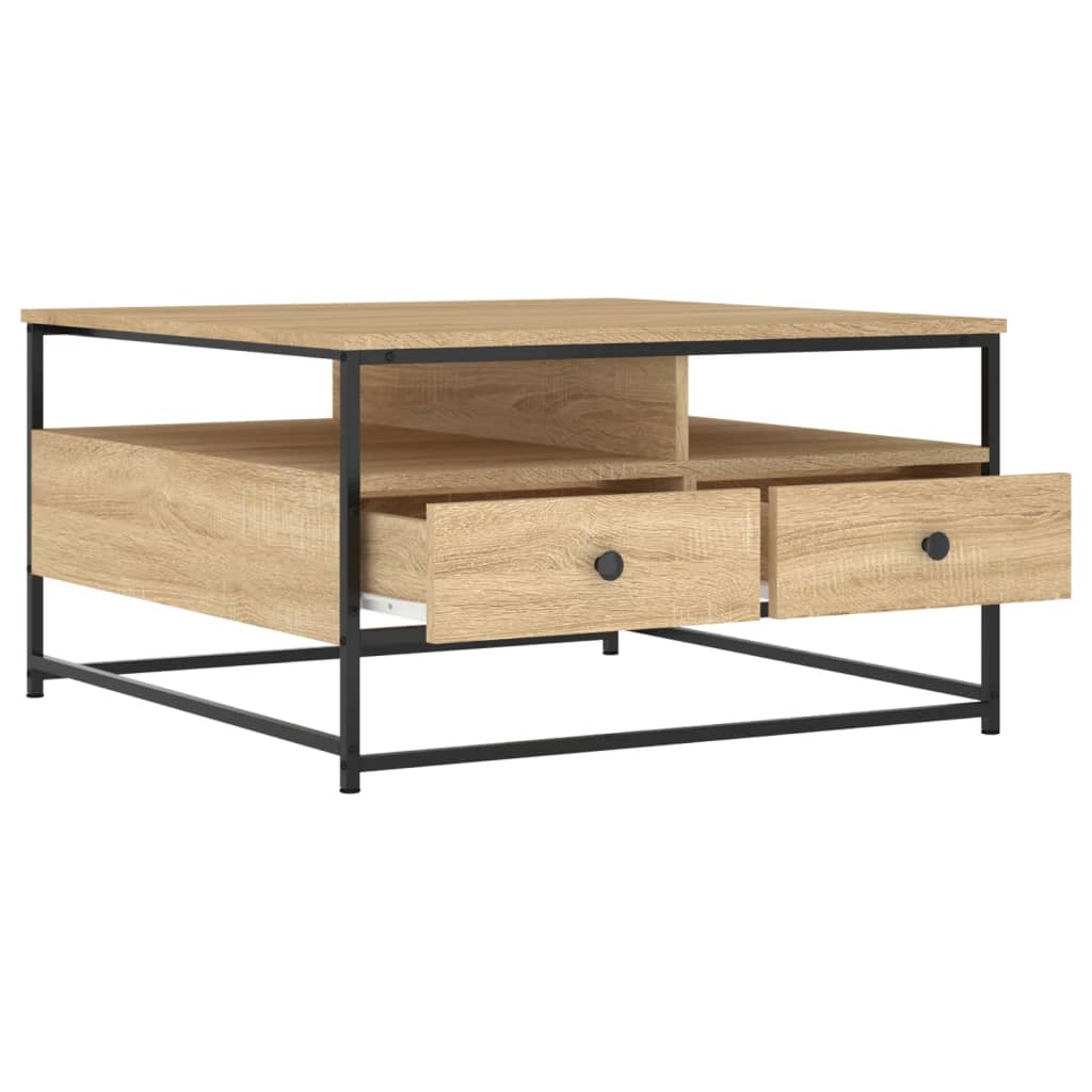 Coffee Table, Sonoma Oak, 80x80x45 Cm, Wood-based Material