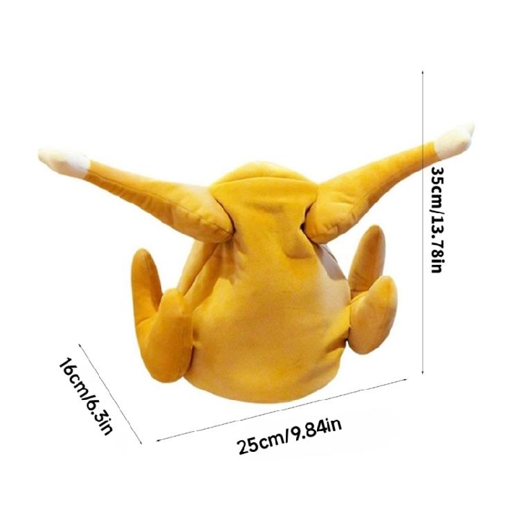 Moving Musical Turkey Leg Costume Hat Soft PP Cotton Materials Accessory For Halloween Christmas Celebration