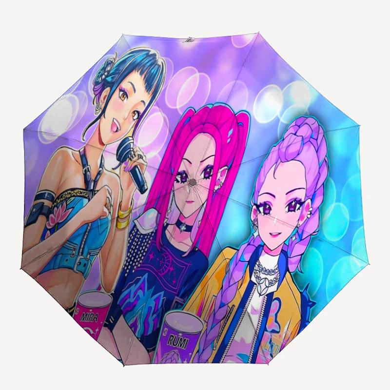 

1PC Anime Idol Group Automatic Open/Close, 8-Rib Durable Frame Compact Travel Umbrella for Men & Women S1222061