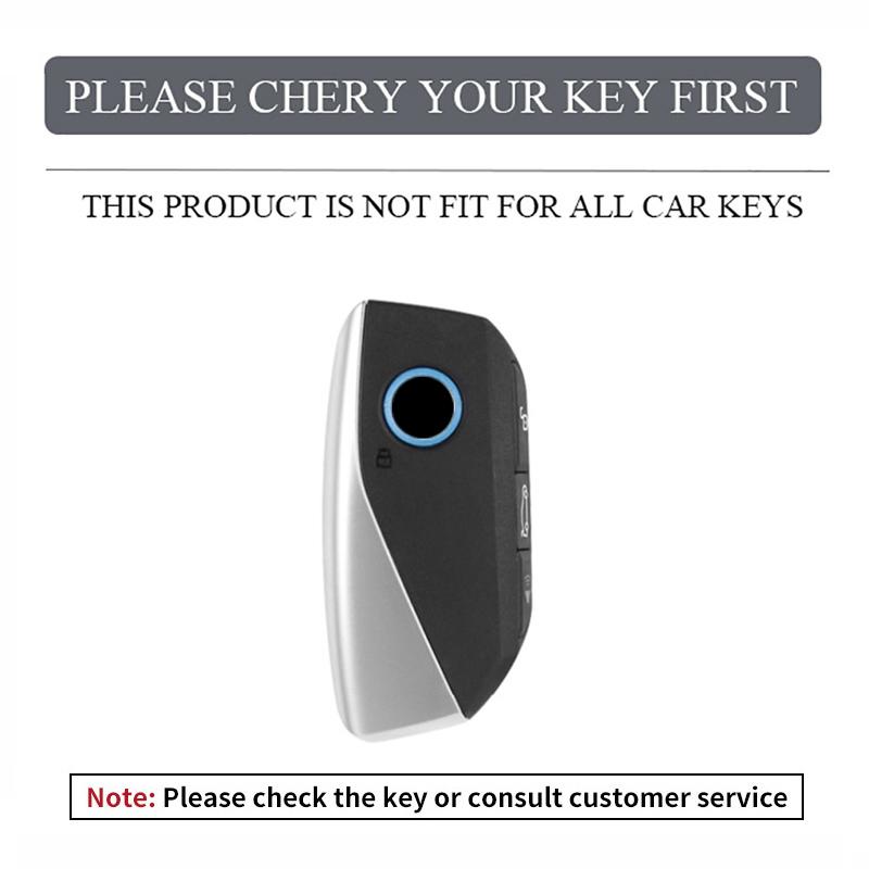Metal Leather Car Key Case Cover Shell Holder For BMW i7 X7 G07 LCI iX I20 X1 U11 7 Series G70 G09 XM U06 G81 M3 Accessories JR9