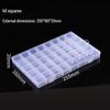 Transparent 40-Grid Plastic Storage Box with Lid for Beads, Nail Art, and Accessories