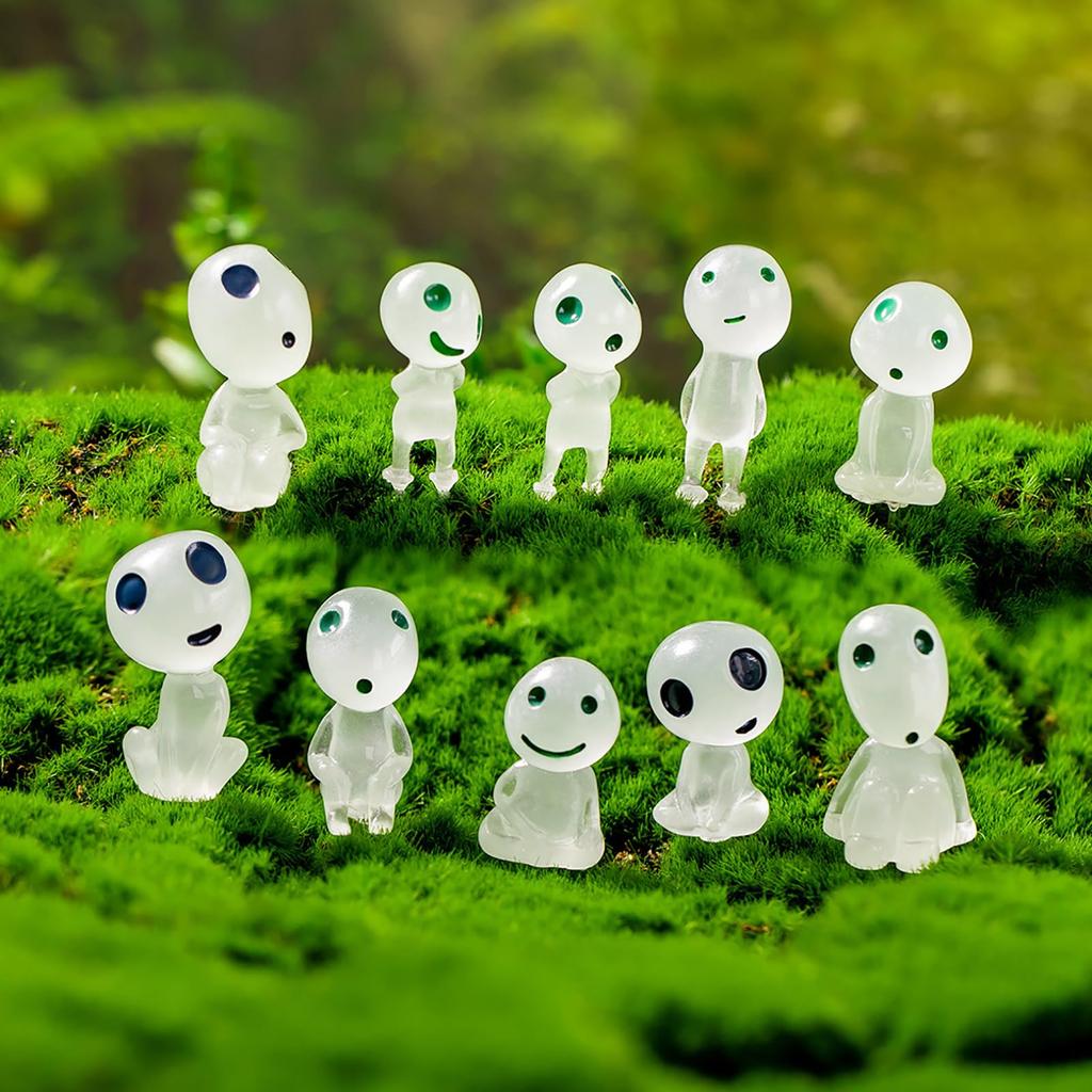 beyourchoi Aquarium Fish Tank Miniature Resin Resin Luminous Tree Elf Movie Character Cute Doll Collection Gift Objects, Objects, 10-Piece Set,