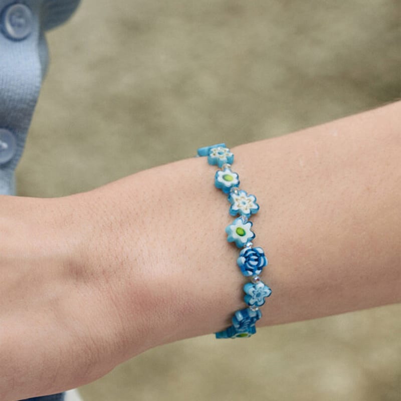 

cotoit Blue Flower Bracelet Ring-150mm