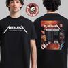 Metallica World Tour Returns In Europe 2026 Schedule Tour Dates Two Sided Unisex T Shirt Men Women Oversized Cotton Short Sleeves