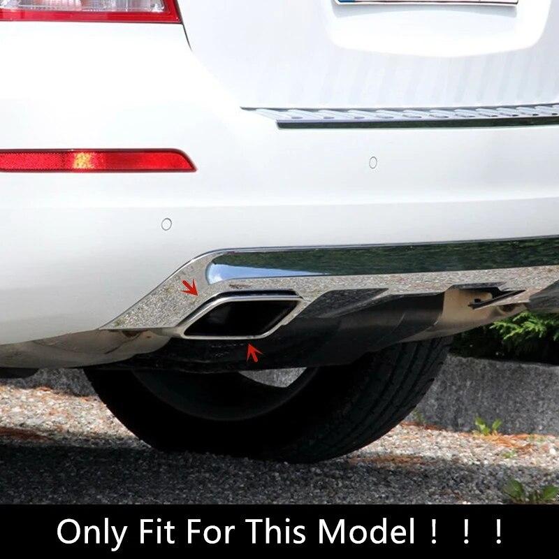 Stainless Steel Automobiles Tail Throat Frame Decoration Stickers For Mercedes Benz GLK X204 CLS 12-17 Exhaust Pipe Accessories