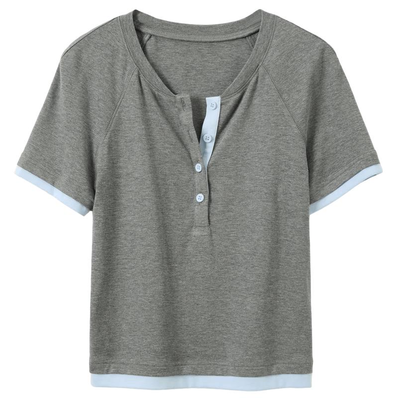 Women s Color Block Slim Fit Short Sleeve Tee XL