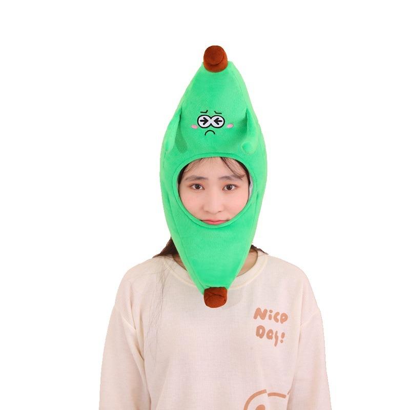 Banana green banana headgear hat, photo props, cartoon headgear, photo props performance props