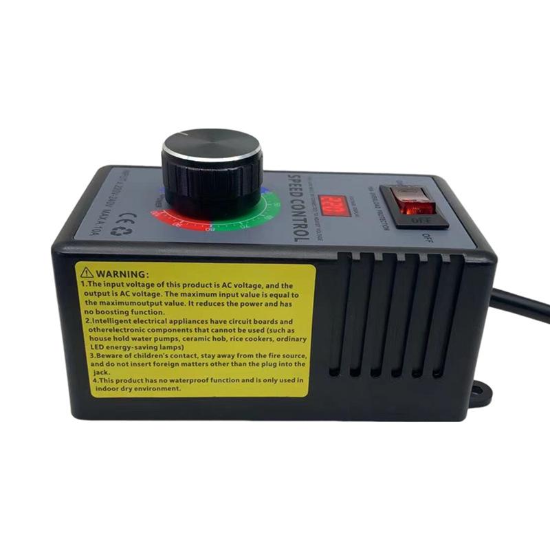 4000W Adjustable Voltage Regulator Speed Controller - Stepless Temperature and Light Adjustment for Motor, Heater, Fan, AC220V