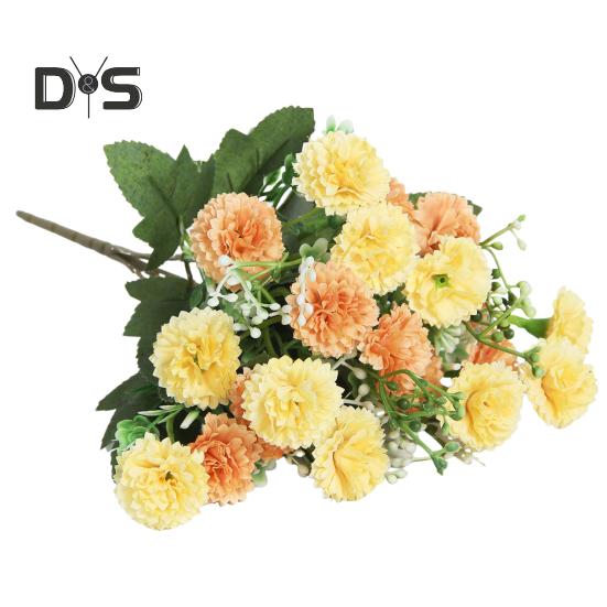 

Искусственная гвоздика 20 головок, реалистичные искусственные шелковые цветы, свадебная вечеринка, домашний офис, центральный элемент стола, искусственные цветочные растения, украшение ветки света кофе