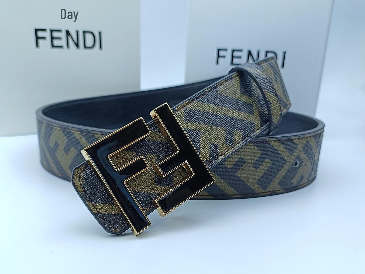 

Мужской двусторонний роскошный ремень с буквенным узором, ширина 3,8 см - Классический, Повседневный, Универсальный, Модный и Готовый для бизнеса. 105CM