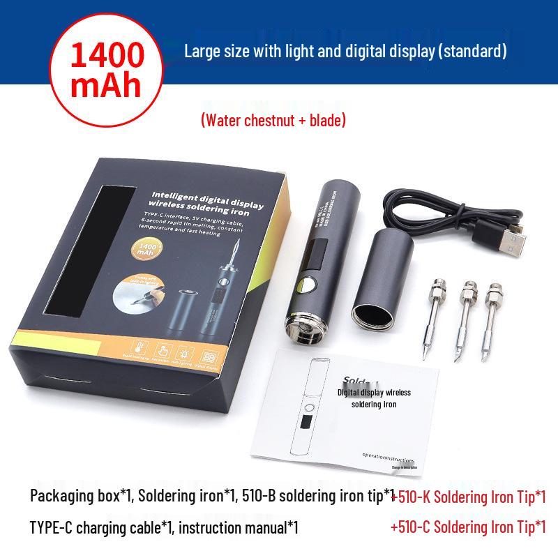 Wireless USB Smart Electric Soldering Iron Set with Digital Display for Home Repair and Welding.