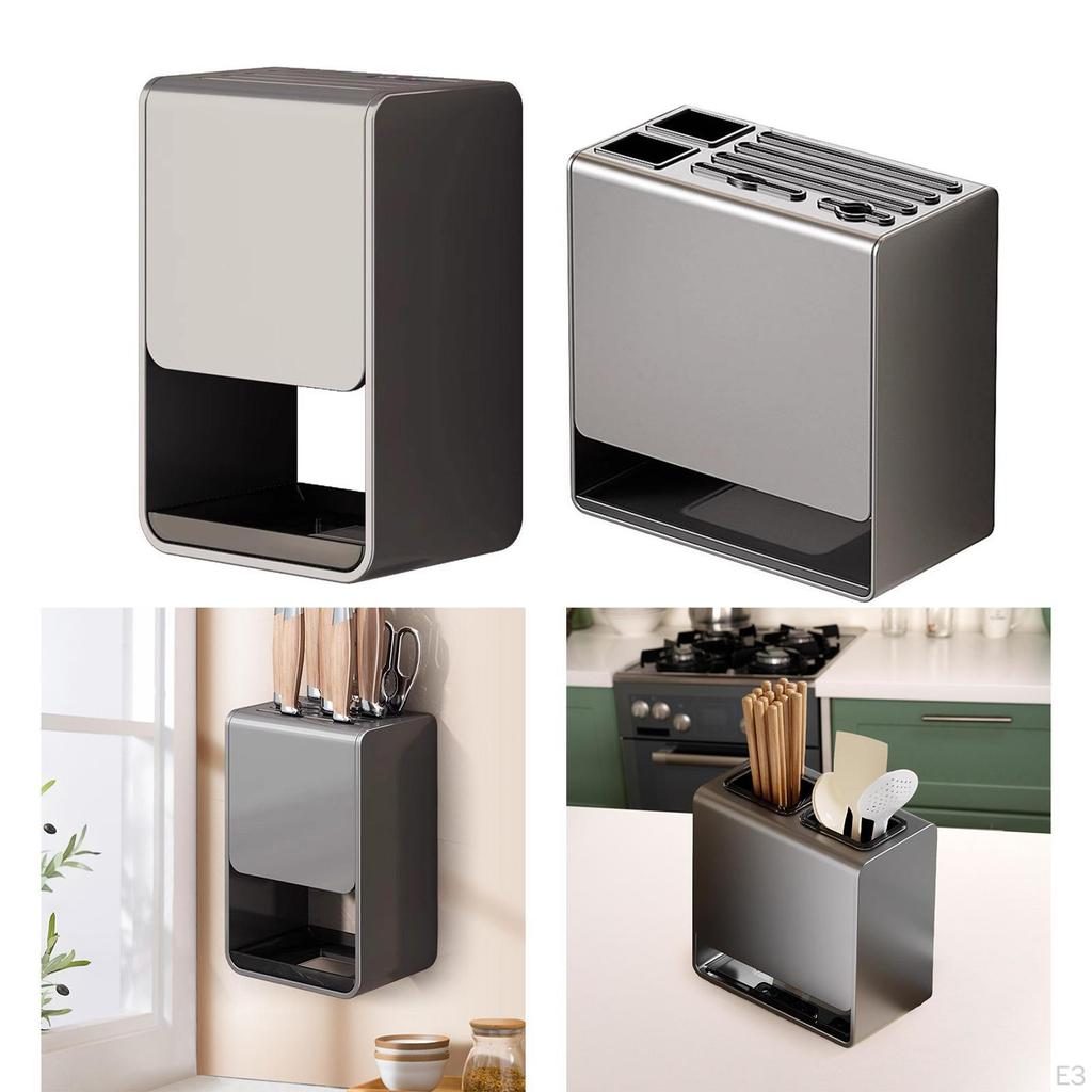 Messerblock-Trockenständer, multifunktional, mehrere Schlitze, leicht zu reinigen, universelle Aufbewahrung von Messern