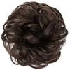 D-DIVINE 1 PIÈCE Chignon Déstructuré Extension de Cheveux Synthétiques avec Élastique (Marron, paquet de 1)