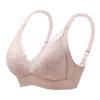 French Triangle Cup Sexy Steel Rim Thin Big Chest Small Lace Bra Cover Gather