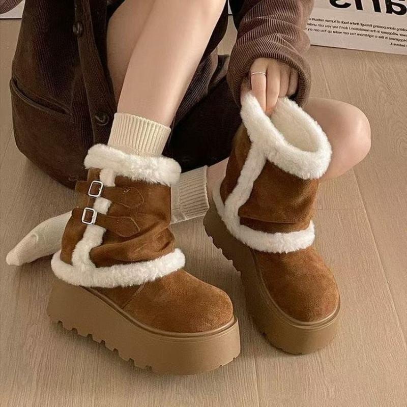High-top Shoes, Snow Boots with Thick Soles, New Style, Padded Boots, Short Boots
