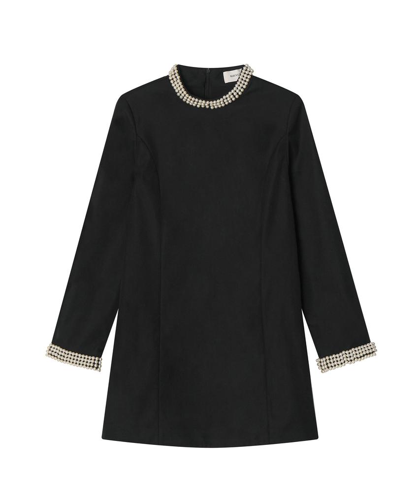 Meibeoyu Flavin Pearl Dress _ Black