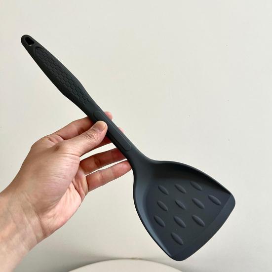 Silicone Spatula High Heat Resistant Cooking Spatula with Anti-Slip Handle for Non-Stick Pans Kitchen Utensils for Egg Pancake Fish Burger