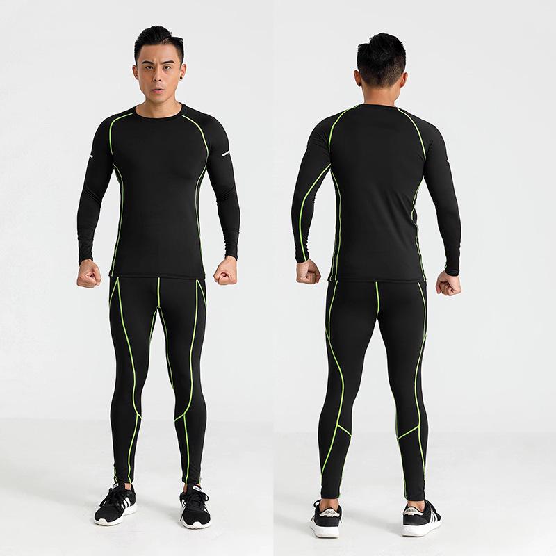 Men's & Kids' Quick-Dry Long Sleeve Sportswear Set for Spring & Autumn - Basketball & Football Fitness Base Layer
