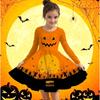 Girls' 3D Halloween Dress Long Sleeve Summer Spring Vacation Daily Holiday Princess Beautiful Sweet Kids 4-12 Years Casual Dress A Line Dress