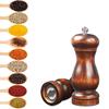 4PC Oak Pepper Grinder Coarse Salt Solid Wooden Oak Pepper Mill Handheld With Adjustable Ceramic Core Manual Kitchen Tools