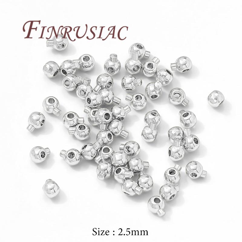 2.5mm 3mm 18K Gold Plated Crimp End Beads,Crimp Beads For Jewelry Making Supplies,Necklace End Bead,Bracelets Accessories