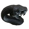 3D Printed Snake Sculpture Decors with Open Mouth Head Design and Layered Scale Detail, Tabletop Statue for Shelf Display