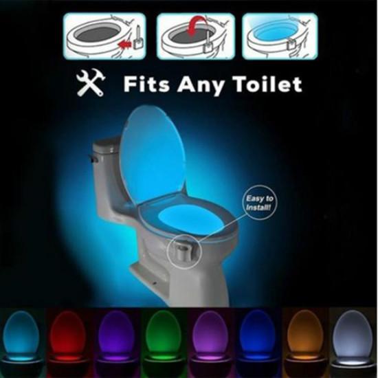 Buy 8 Colors Bathroom Night Light Motion Activated Seat Sensor Lamp