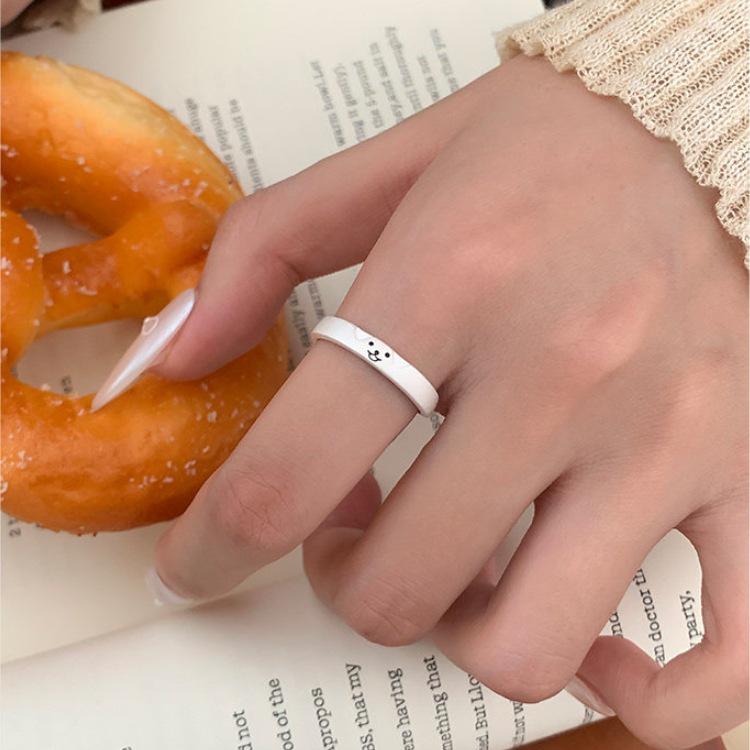 Children's Fun Animal Diary Ring: Versatile Adjustable Ring with Niche Creative Design for Women, Fashionable Open Style for Index Finger.