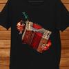 Accordion Player Retro Tshirt Unisexs Tshirt Summer New Style Suitable for Both Unisex and Unisex