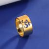 My Shape Yoga Om Symbol Rings Women Stainless Steel Finger Aum Ohm Om Hindu Spiritual Religious Jewelry Amulet Gifts for Men