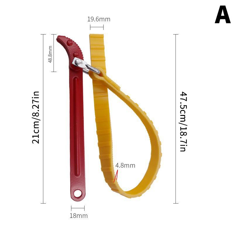 

Adjustable Belt Wrench Oil Filter Puller Removal Tool Rubber Strap Spanner Wrench Chain Wrench Strap Opener Disassembly Tools A 8 красный