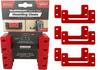 StealthMounts Cleat Feet Cleats Tool Box Storage System Mounts Anywhere Compatible with Milwaukee Packout 'n' (6 Pack) (Red)