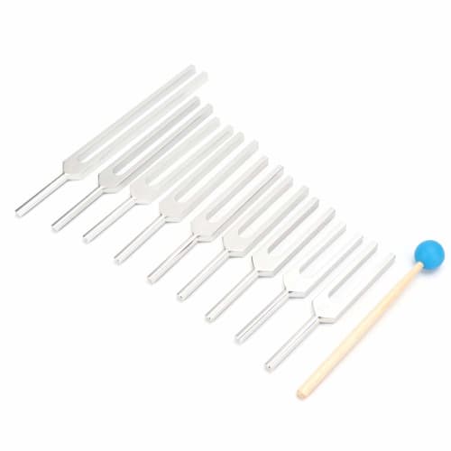 9-Piece Tuning Fork Set with Storage Bag, Body Tuning Forks for Chakra Healing, DNA Healing Instrument, Sound Therapy (174Hz, 285Hz, 396Hz, 417Hz, 528