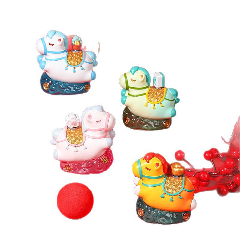 Xianci Year of the Horse Wealth Figurine - Luoyang Cultural Souvenir for Office or Desktop