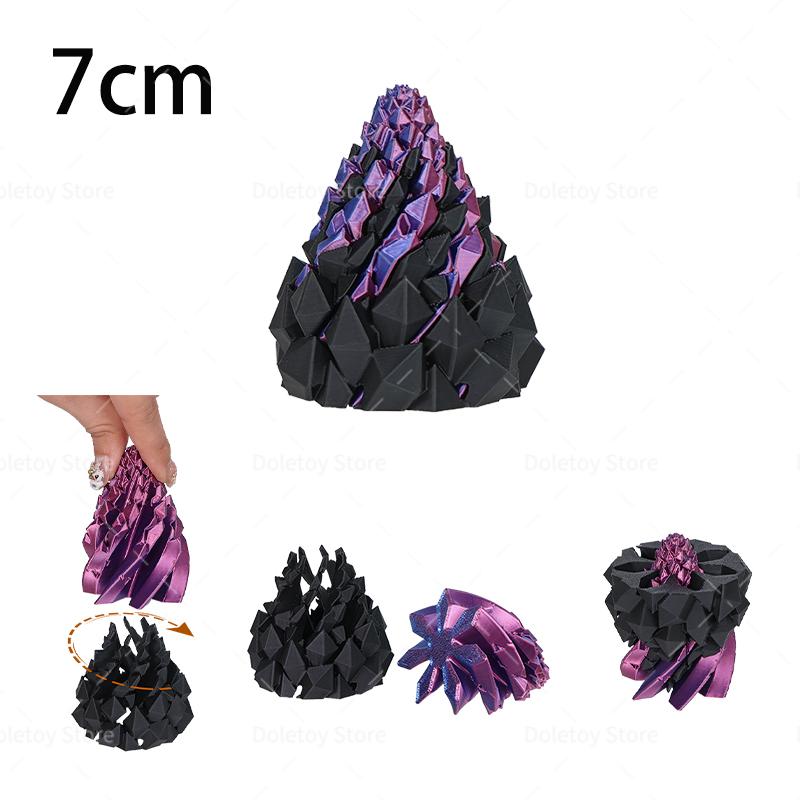 3D Printed Impossible Stone Passthrough Plaything Helix Spinning Pressure Reducing Plaything Pass Through Pyramid Vortex Thread Illusion Plaything