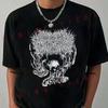 Xavleg Design Klassisches Anime Ästhetik Motorrad T-Shirt Herren Freizeit Hochwertig Rundhals T