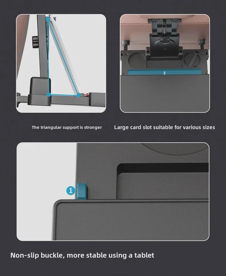 Compact Multifunctional Folding Table with Adjustable Storage, Cup Holder, Phone & Tablet Stand for Adults & Kids.