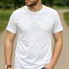 Minimalist Simple Line Ghost Graphic T Shirt Unisex Cotton Short Sleeve Cute Spooky Halloween Fall Black Casual Tee
