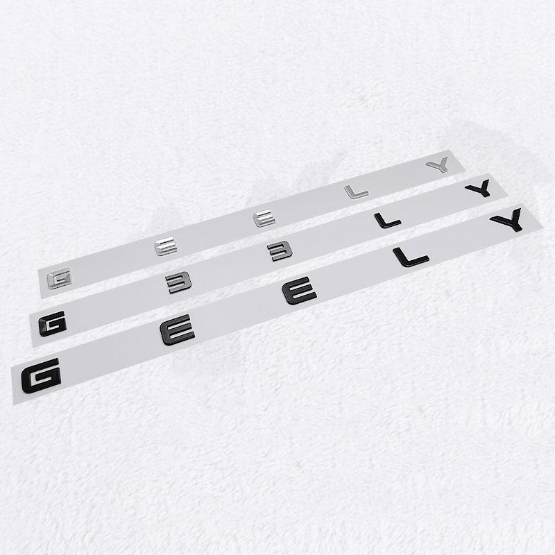 1Pc GEELY Letter Label Badge Trunk Car Stickers for Series Atlas EmgrandGT Monjaro Coolray Modified Body Rear Boot Logo