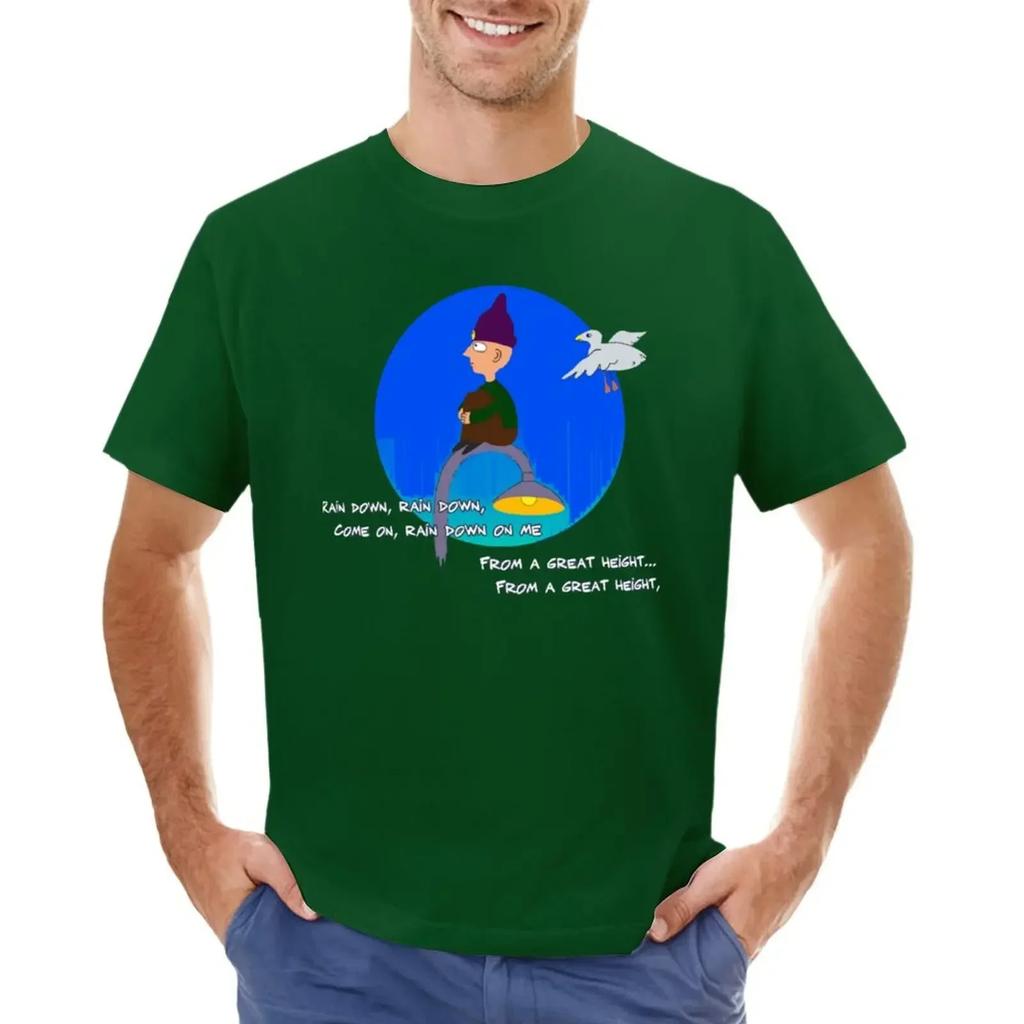 Paranoid Android Liedtext T-Shirt Sommerkleidung Grafiken Herren Baumwoll-T-Shirts