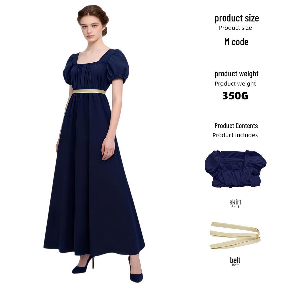 Bridgerton Regency Kleid: Hochtailliertes viktorianisches Kleid für Halloween & Teepartys