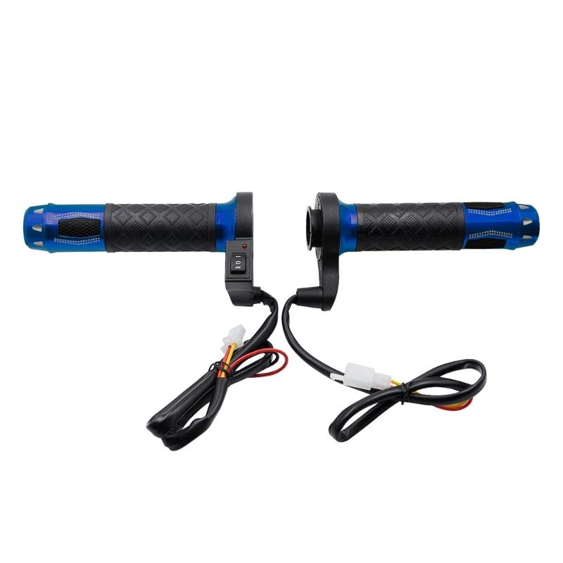 

Electric Hot Hand Grips, 1 Pair 22mm(7/8Inch) Adjustable Electric Heated Hand Grips Hot Warm Handlebar for Motorcycle синій