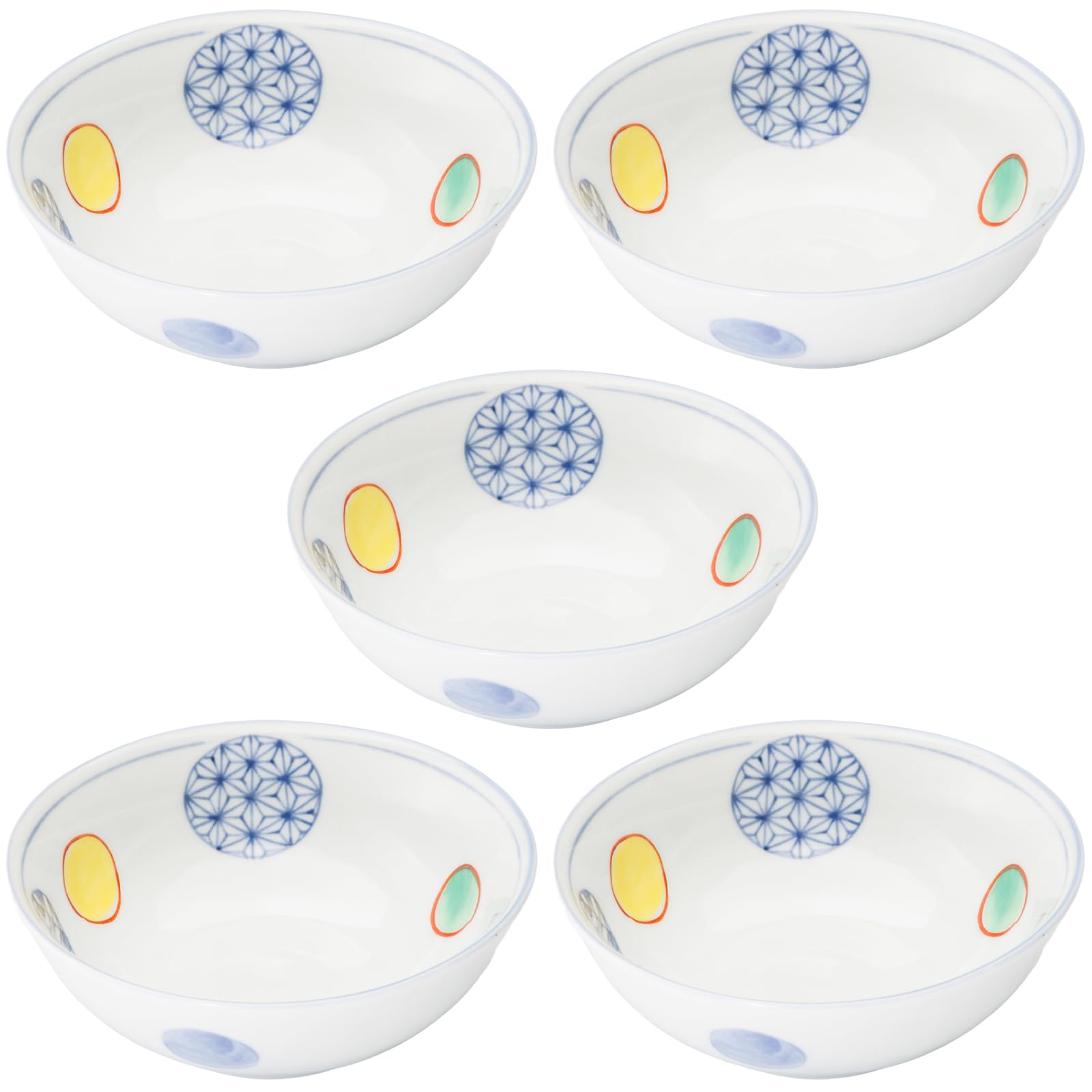 

Mino Ware Dinnerware Set of Small 12cm Microwave and Dishwasher Made in Product Number 564624 Nishikimarumon 5, Bowls, Plates, Approx. Diameter, белый
