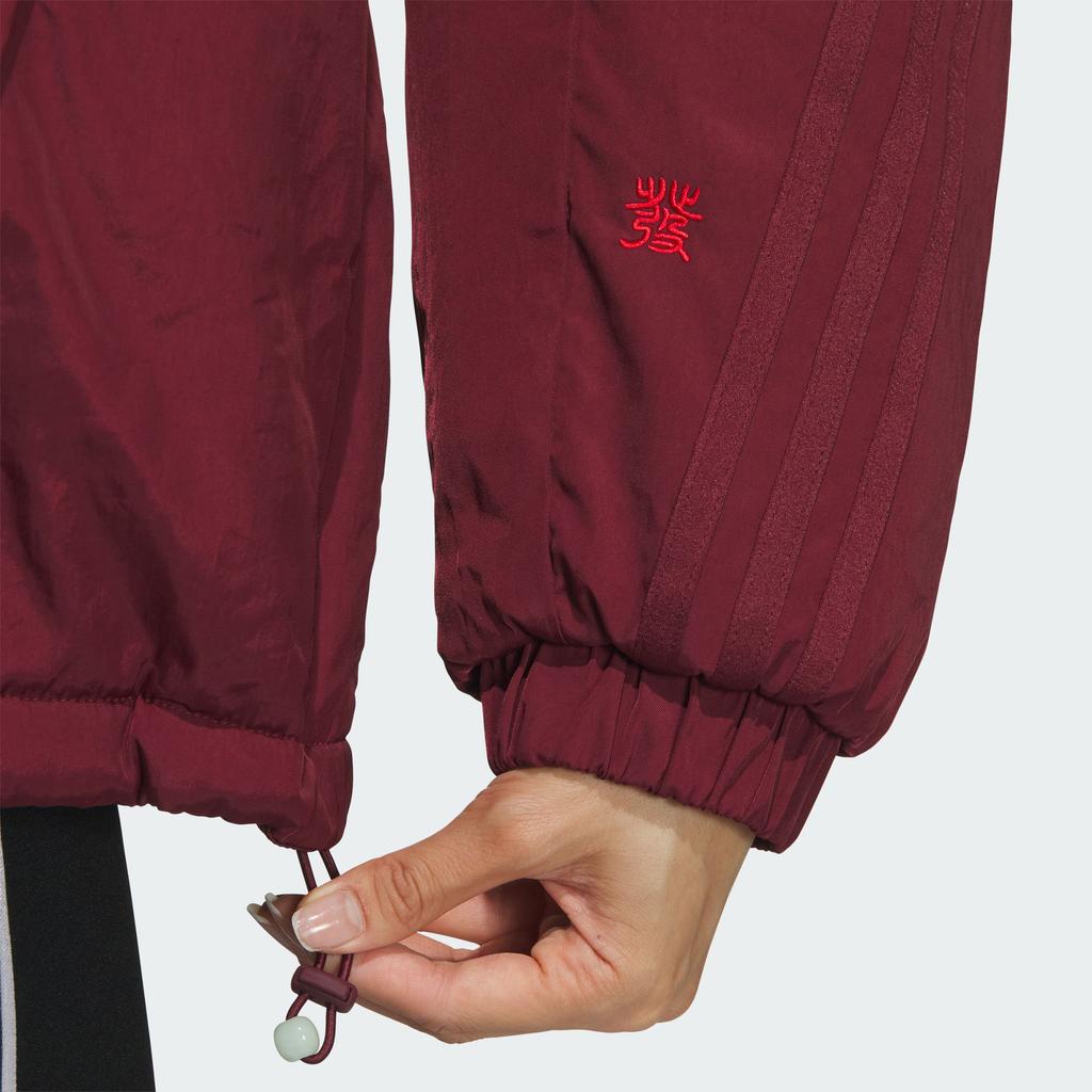 Adidas Originals Aw24 Lny W Jacket Pa Warm Sports Hooded Cotton Coat Women Jacket Dark-Red KA5313