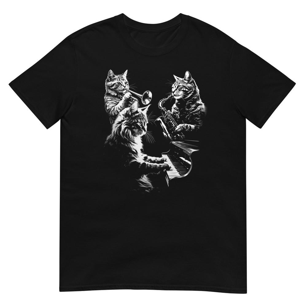 Cat Tshirt Music Tee Kitty Cats Lover Pet TShirt Unisex Design Unisex T-Shirt M