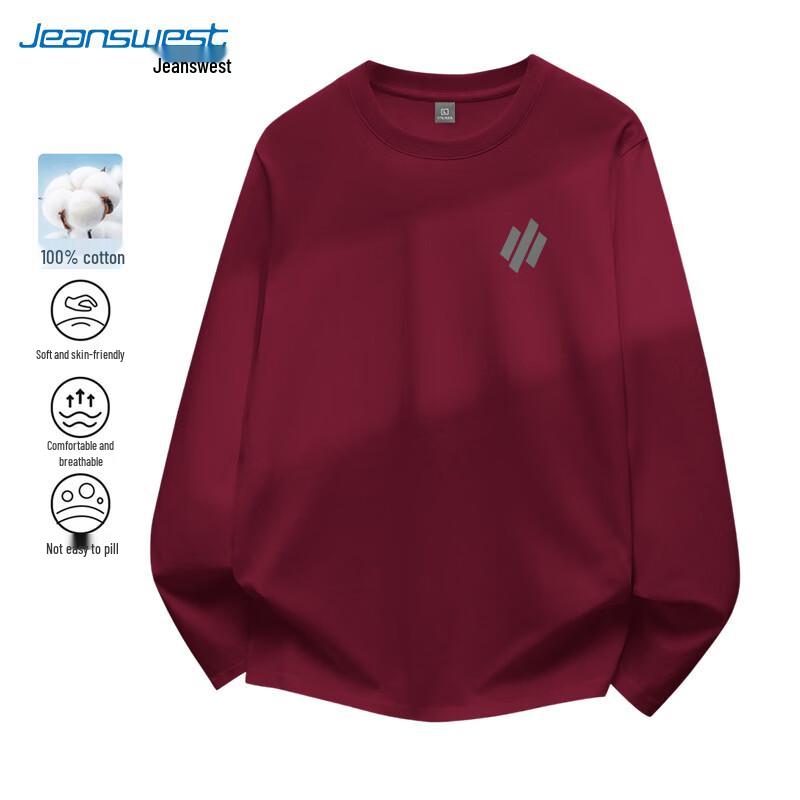 Jeanswest Men s 100% Cotton Loose Fit Long Sleeve T-Shirt 4XL