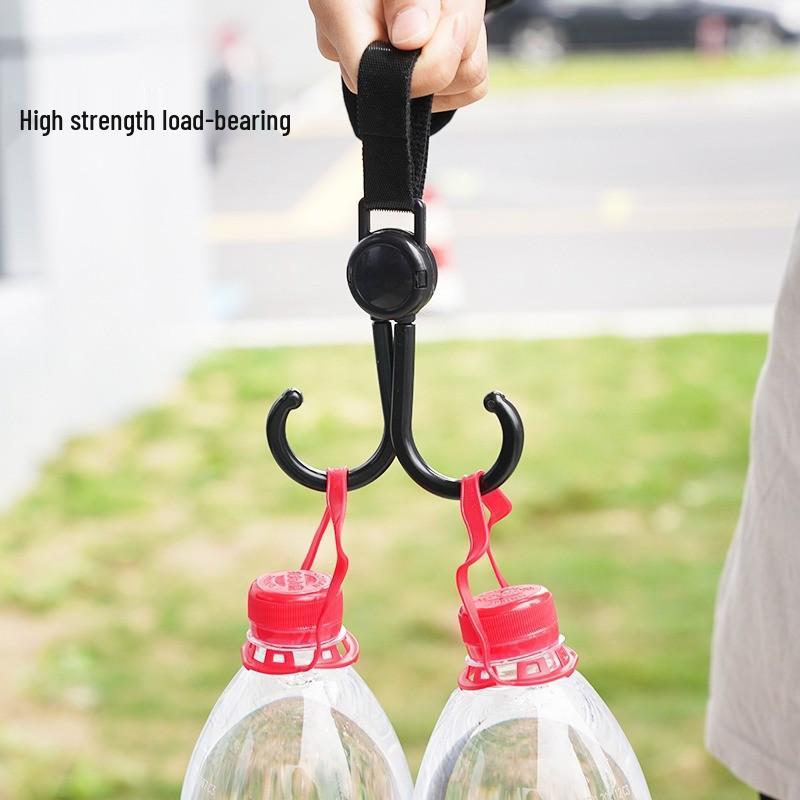 Electric Bike & Motorcycle Hook: Punch-Free, Multifunctional, Strong Weight-Bearing Hanging Buckle with Magic Tape.