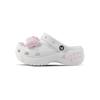 Crocs Classic Platform Clog EVA Pink Dog Hand-painted Small Fresh Cute and Versatile Classic Cloud Doll Hole Shoes Unisex White