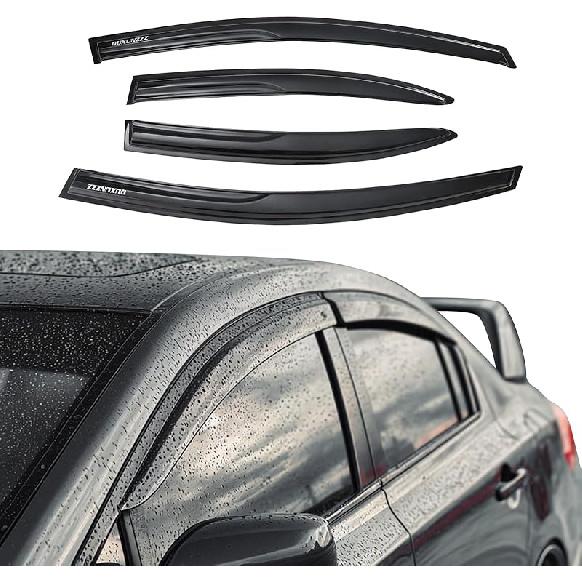 Rain Guards Side Window Visor Vent Outside Mount, 4PCS Fits For Honda Civic 4 Door Sedan 2016 2017 2018 Model Only
